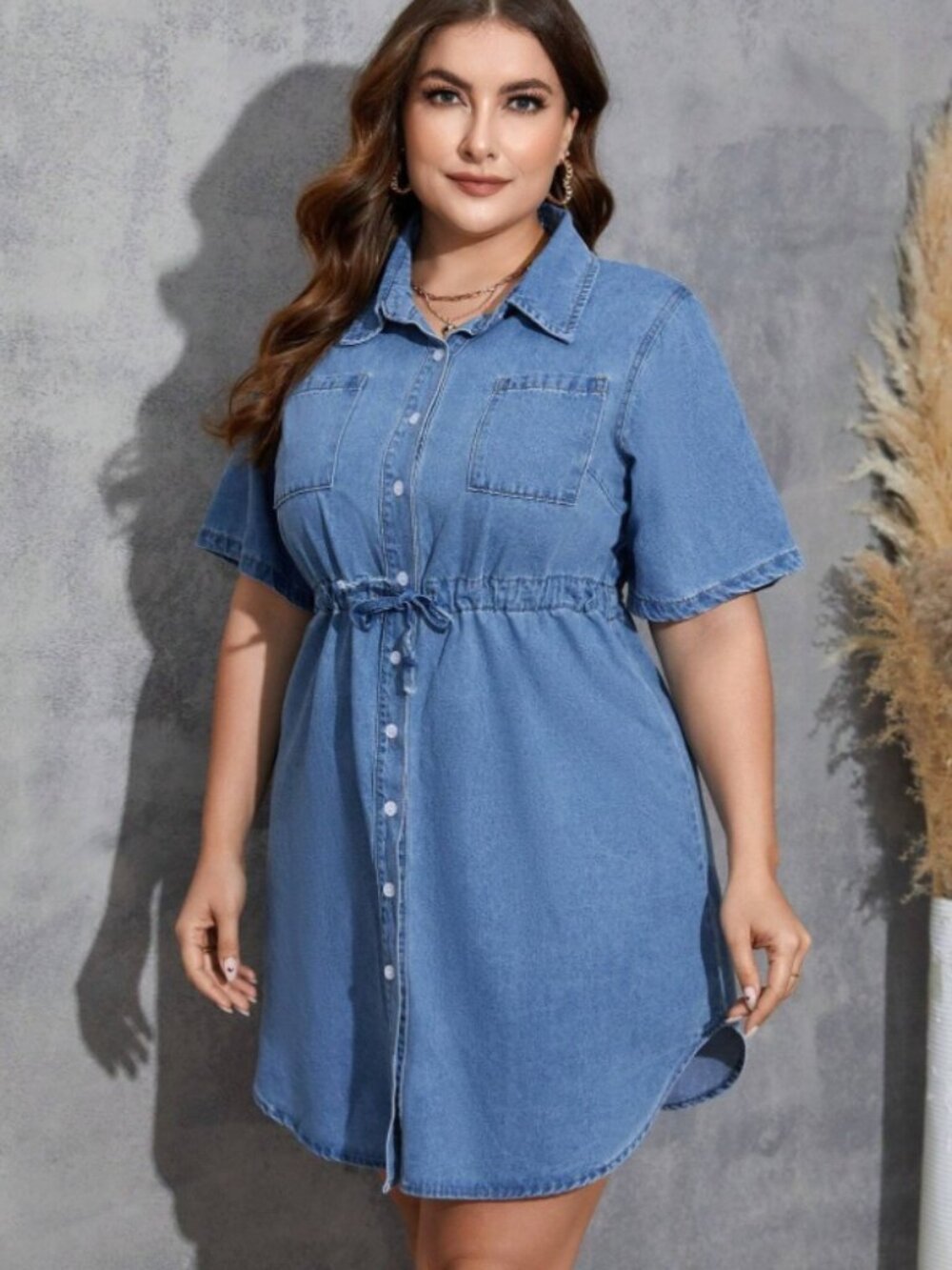 Shein Denim Shirt Dress Size 1X